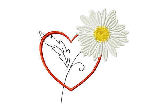 Heart and Chamomile: A Romantic Seasonal Embroidery Design